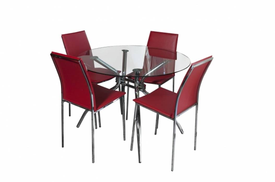 Muebles varios , kari.garcia.74 kari.garcia.74 Modern Dining Room Fake Leather Metallic/Silver Chairs & benches