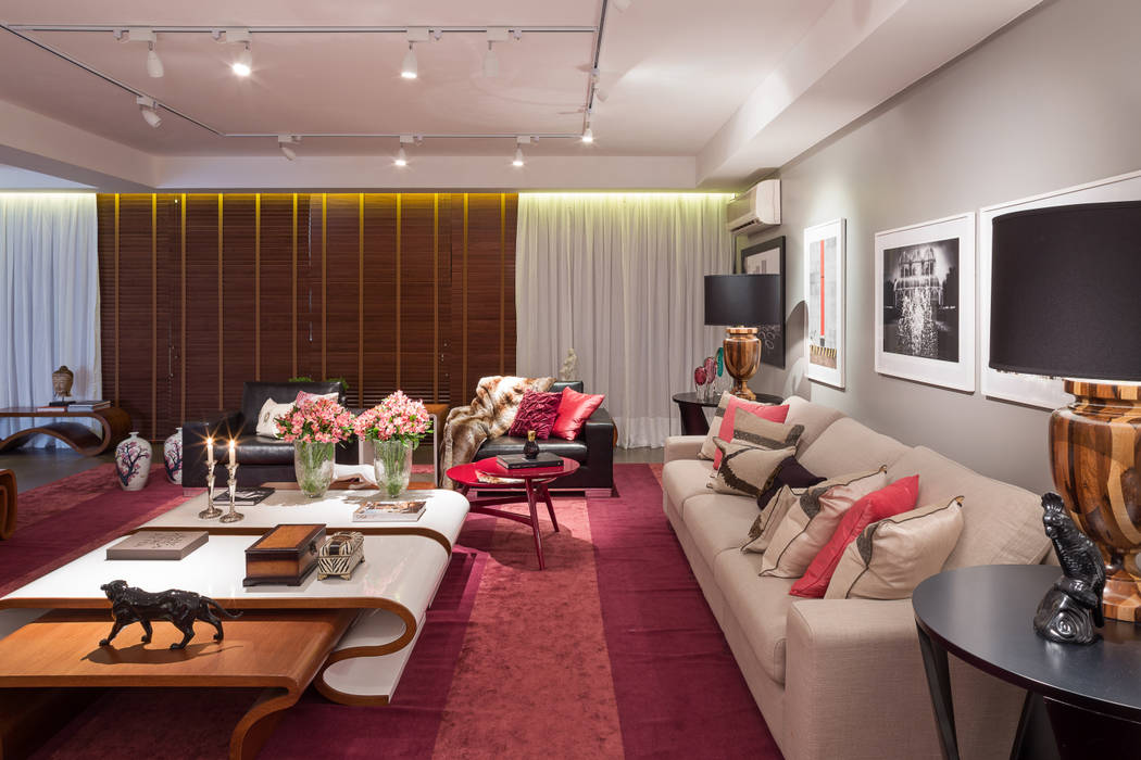 Living Arina Araujo Arquitetura e Interiores Salas de estar modernas