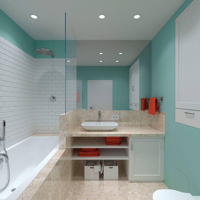 В белых тонах, Kristina Petraitis Design House Kristina Petraitis Design House Ванная комната в скандинавском стиле
