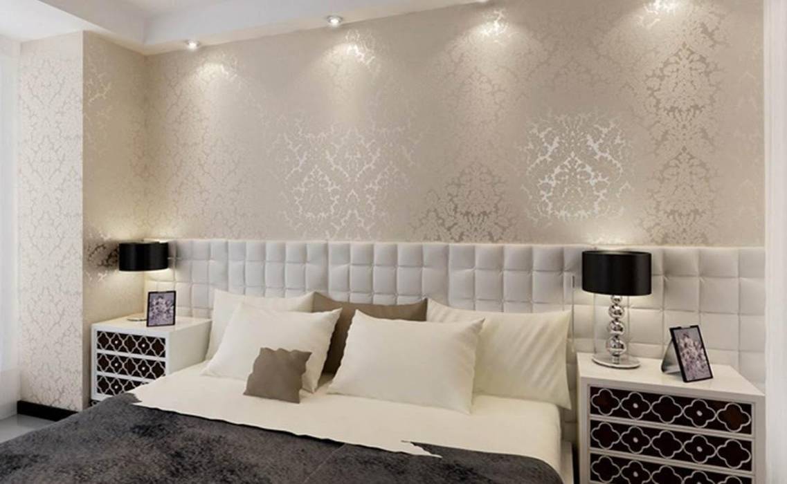 Diseno papel tapiz: salas de estilo por crea decoración, moderno | homify