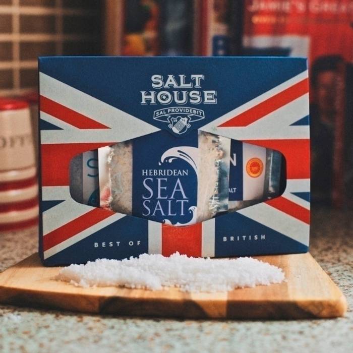 Salthouse British Collection Box - with Cornish Sea Salt Salthouse & Peppermongers ห้องครัว เครื่องใช้ในครัว