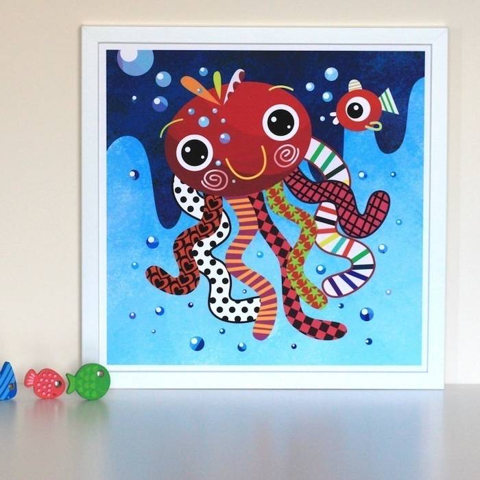 Octopus Nursery Print by Witty Doodle Witty Doodle Інші кімнати Картини та картини