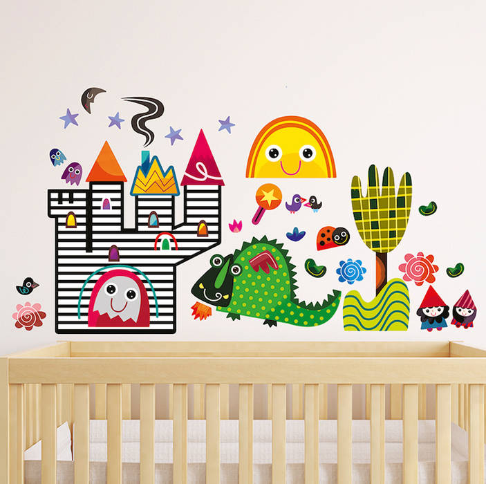 Fairy Tale Nursery Wall Stickers by Witty Doodle Witty Doodle Otros espacios Cuadros e ilustraciones