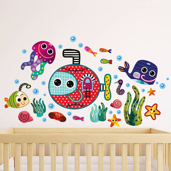 Underwater nursery wall stickers by witty doodle homify