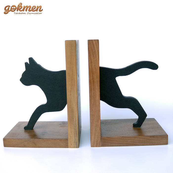 Ahşap Kitap Dayanakları / Wooden Bookends, Gökmen Ahşap Oyuncak ve Tasarım Gökmen Ahşap Oyuncak ve Tasarım Moderne Wohnzimmer Accessoires und Dekoration