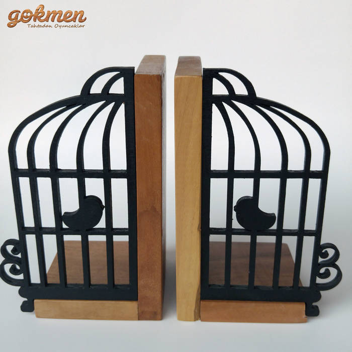 Ahşap Kitap Dayanakları / Wooden Bookends Gökmen Ahşap Oyuncak ve Tasarım Modern Oturma Odası Aksesuarlar & Dekorasyon