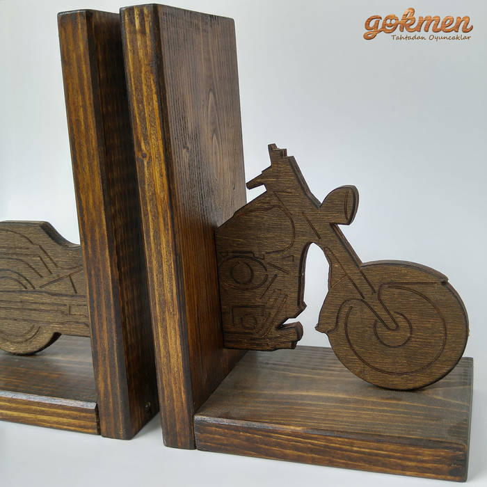 Ahşap Kitap Dayanakları / Wooden Bookends Gökmen Ahşap Oyuncak ve Tasarım Modern Oturma Odası Aksesuarlar & Dekorasyon