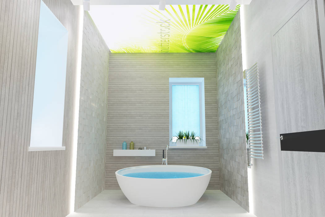 Ванная, mysoul mysoul Ванная комната в тропическом стиле