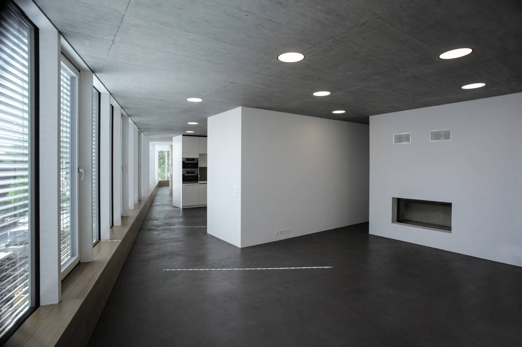 Einfamilienhaus Fehraltorf, Schweiz, mpp architekten ag mpp architekten ag Modern living room