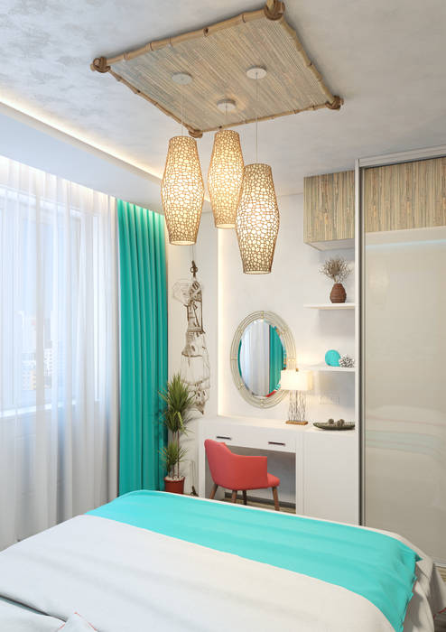 Яркие мечты, RogovStudio RogovStudio Mediterranean style bedroom