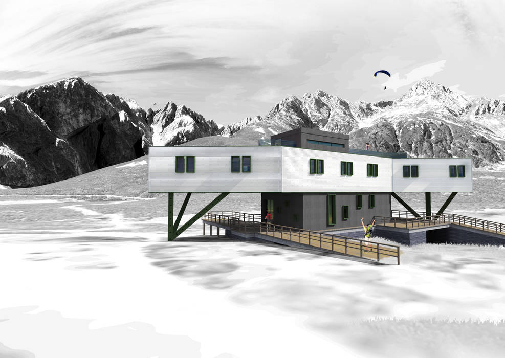 NEW COTTAGE OF KEZMAROK, COMPETITION ENTRY E2 Architecture + Interiors Moderne Häuser