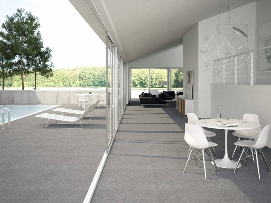 Gres porcelánico modelo PLANE INTERAZULEJO Balcones y terrazas de estilo minimalista
