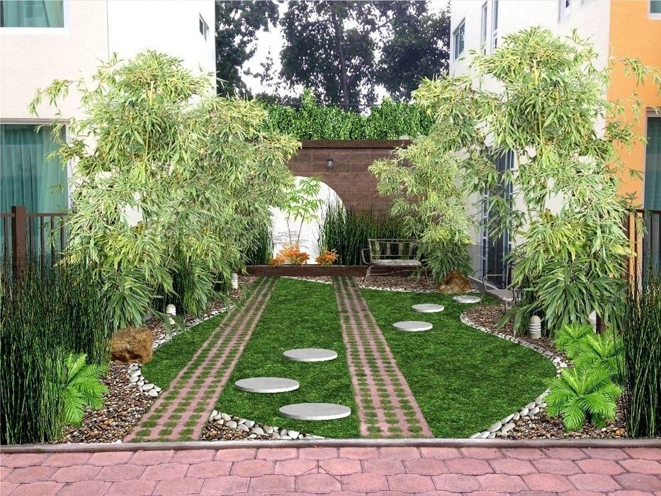 jardín de bambú Zen Ambient Jardines de estilo tropical