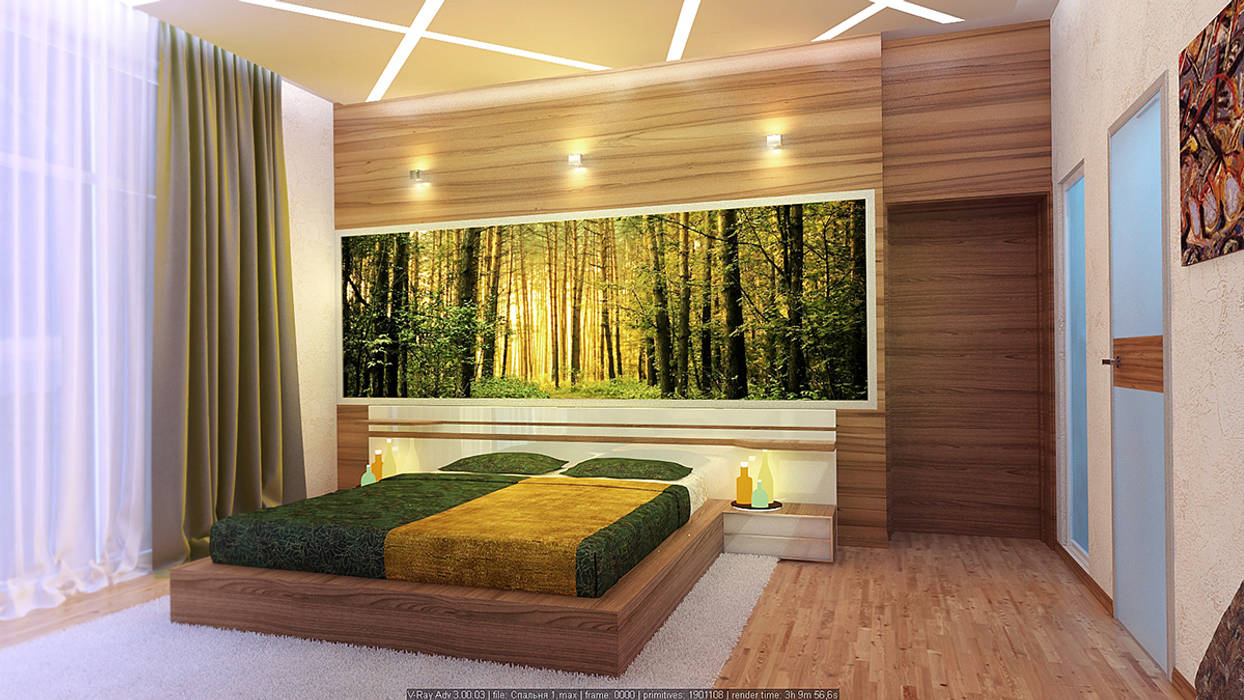 В стиле экоминимализм, Architoria 3D Architoria 3D Спальня в стиле минимализм