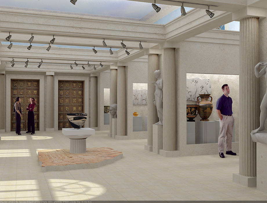Эскизы музея в Херсонесе, Architoria 3D Architoria 3D Коммерческие помещения Музеи