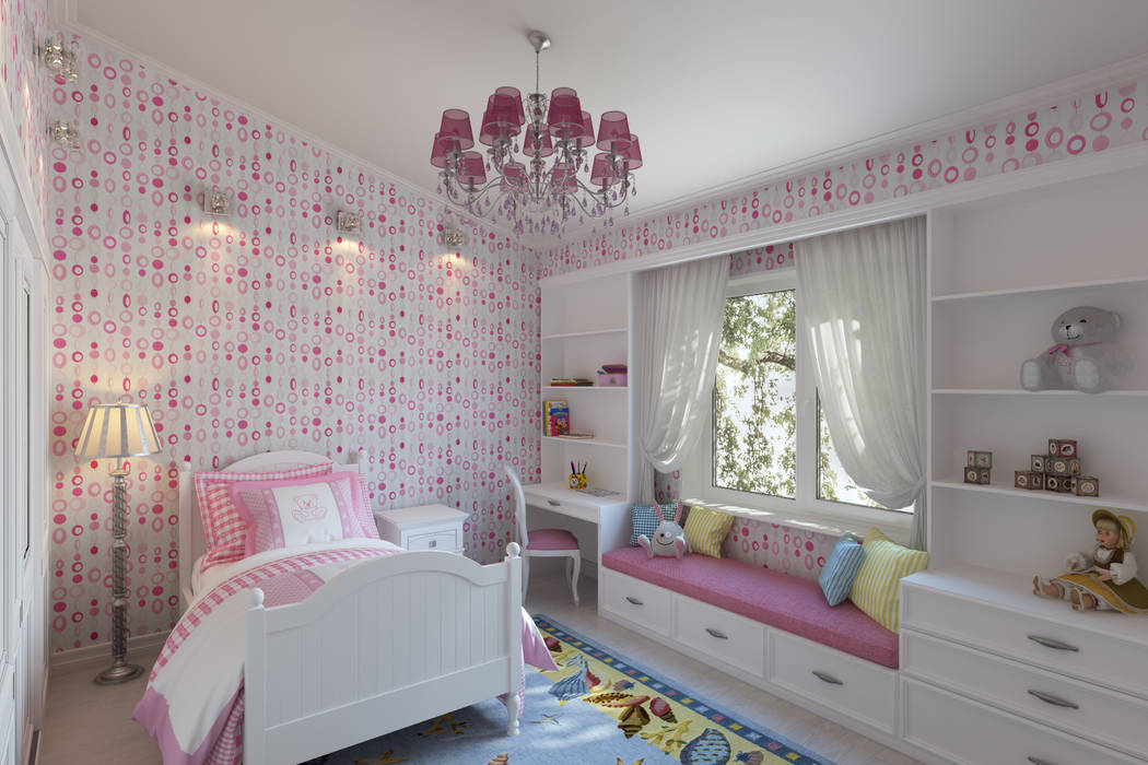 Квартира с мансардой, Александра Кудрявцева Александра Кудрявцева Детская комнатa в стиле минимализм