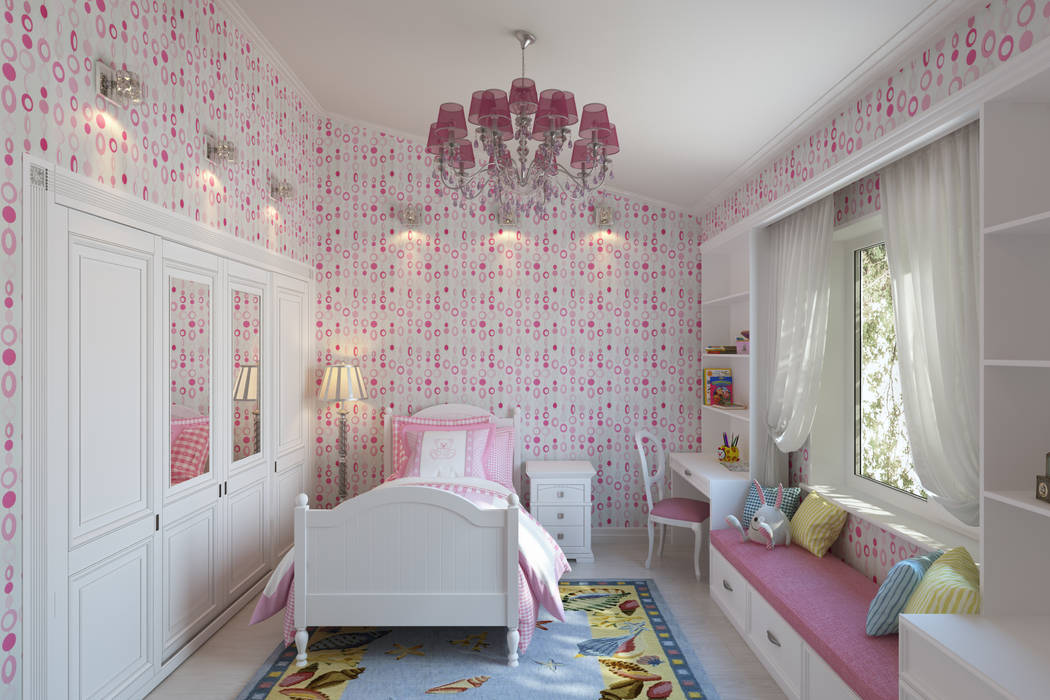 Квартира с мансардой, Александра Кудрявцева Александра Кудрявцева Детская комнатa в стиле минимализм