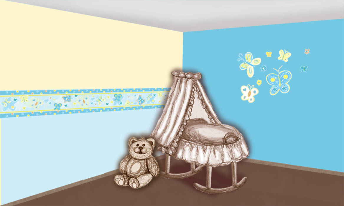 Borduren Wandtattoo Schmetterlinge Kinderzimmer Im Landhausstil Von Mein Bordurenladen Landhaus Homify