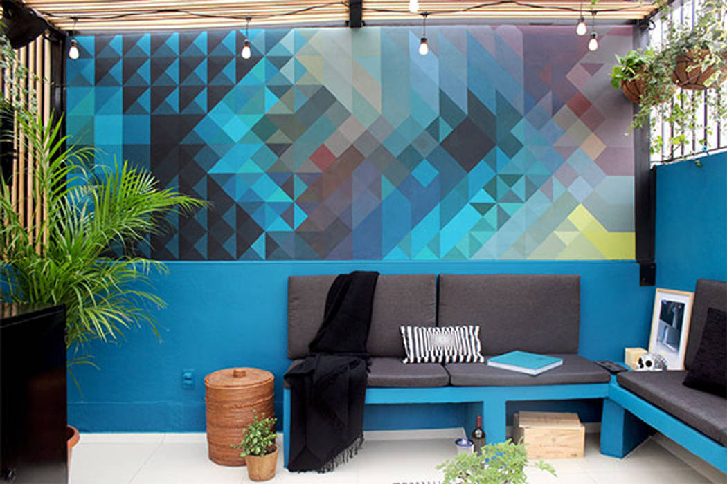 Un mural para personalizar y valorizar un espacio, NINA SAND NINA SAND Modern walls & floors Wall tattoos