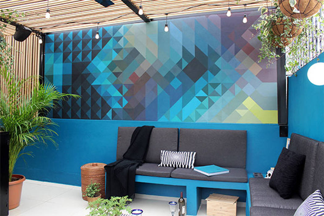 Un mural para personalizar y valorizar un espacio, NINA SAND NINA SAND Paredes e pisos modernos Decoração de parede