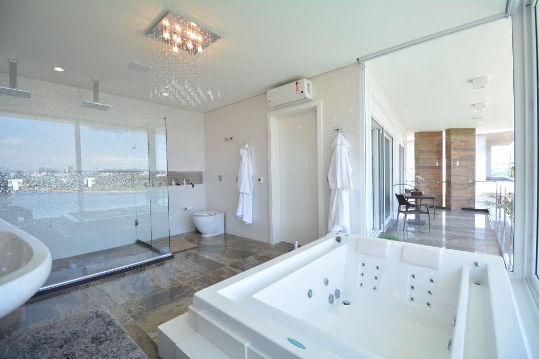 Condomínio dos Bosques - Atlântida, Eliane Fanti Arquitetura Eliane Fanti Arquitetura Modern style bathrooms