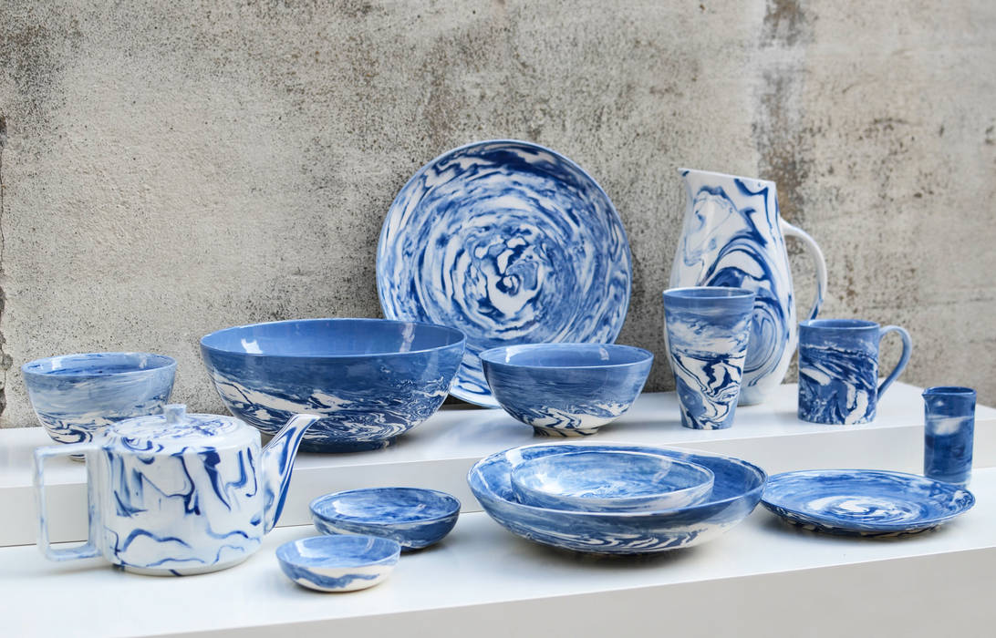 Blue and White Collection Nom Living Modern dining room Crockery & glassware