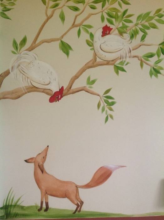 Handmade Wallpaper- Aesops Fables Eades Bespoke Dormitorios clásicos