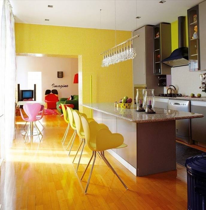 Küche/Essbereich in der Trendfarbe Gelb trend group Moderne Küchen