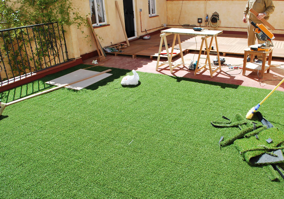 Construcción de una terraza, Vicente Galve Studio Vicente Galve Studio Terrace