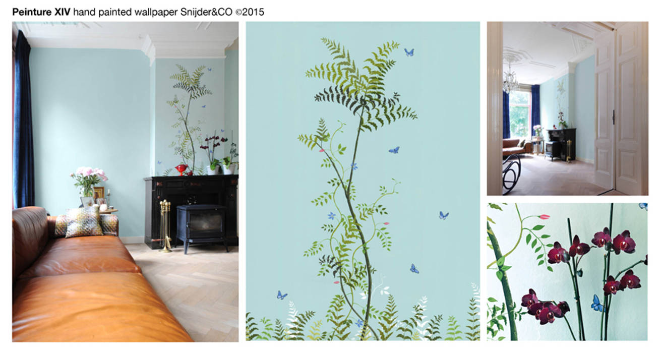 Hand painted wallpaper Peinture XIV, Snijder&CO Snijder&CO Classic style living room Accessories & decoration