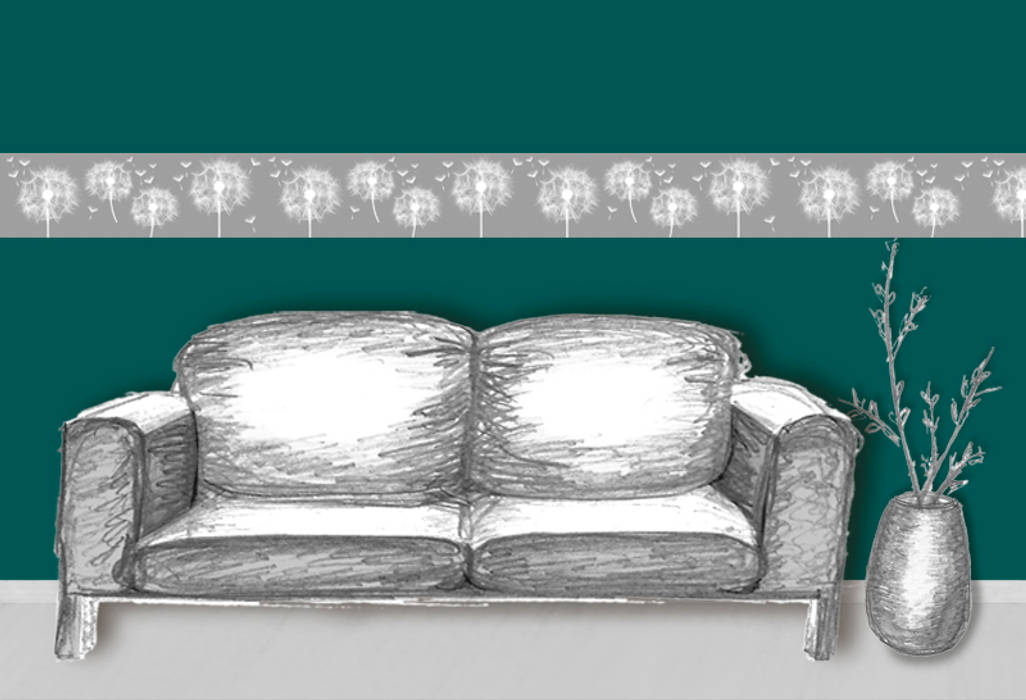 Bordure Pusteblume Wohnzimmer Im Landhausstil Von Mein