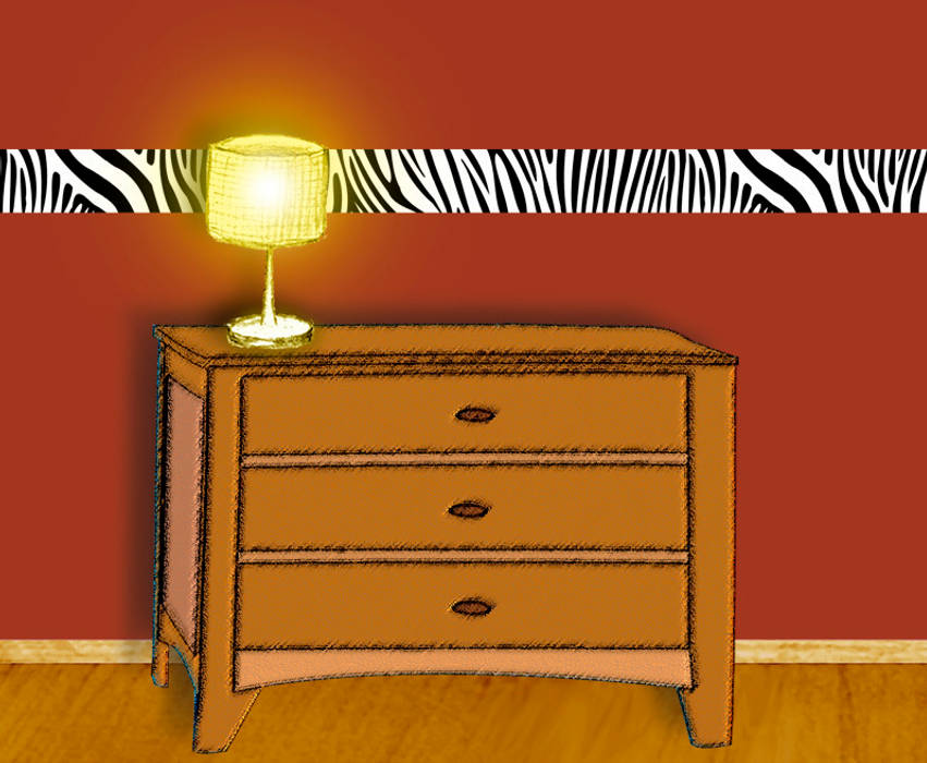 Bordure Zebra Muster 1 Koloniale Wohnzimmer Von Mein