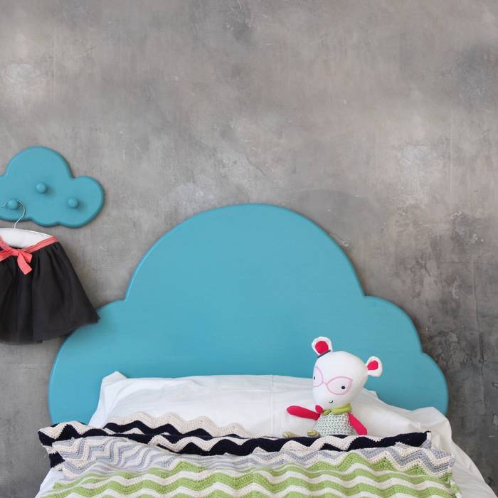 Изголовье облако. Фронтальный вид Buga Детская комнатa в скандинавском стиле Кровати