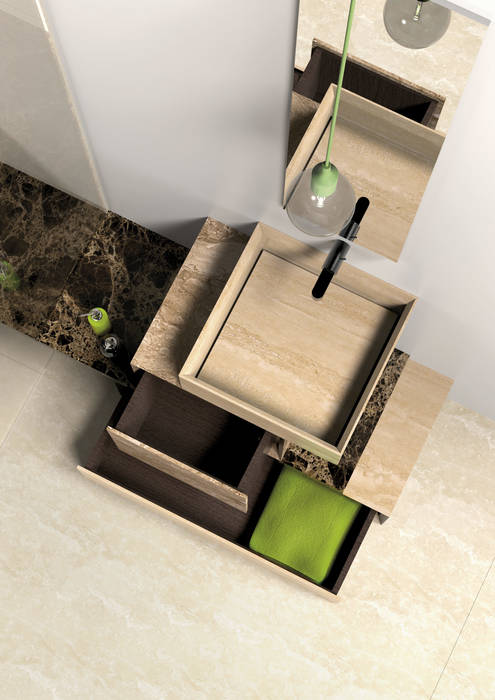TETRIS | Entity Bathroom Collection, Marmi Serafini Marmi Serafini Casas de banho modernas Pia