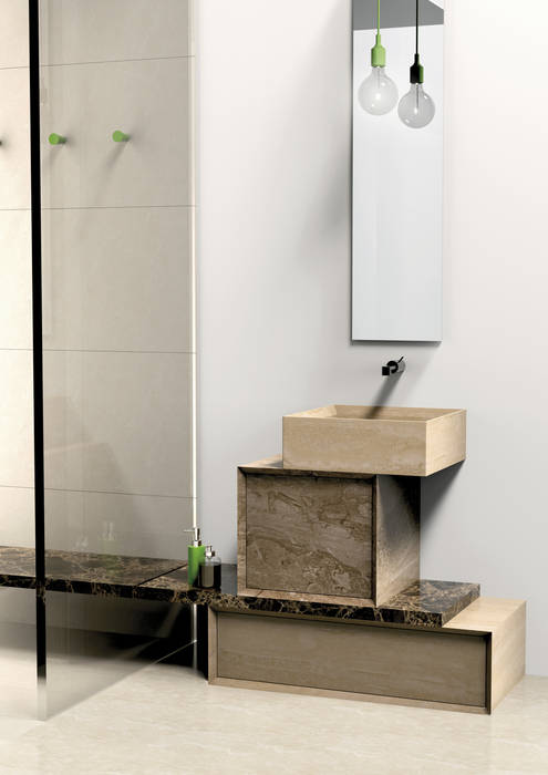 TETRIS | Entity Bathroom Collection, Marmi Serafini Marmi Serafini Ванная комната в стиле модерн Раковины