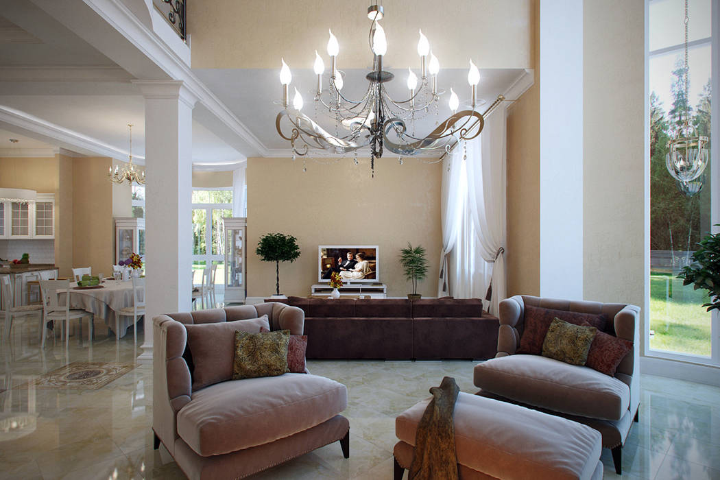 Сохраняя традиции, Студия интерьера "SENSE" Студия интерьера 'SENSE' Classic style living room