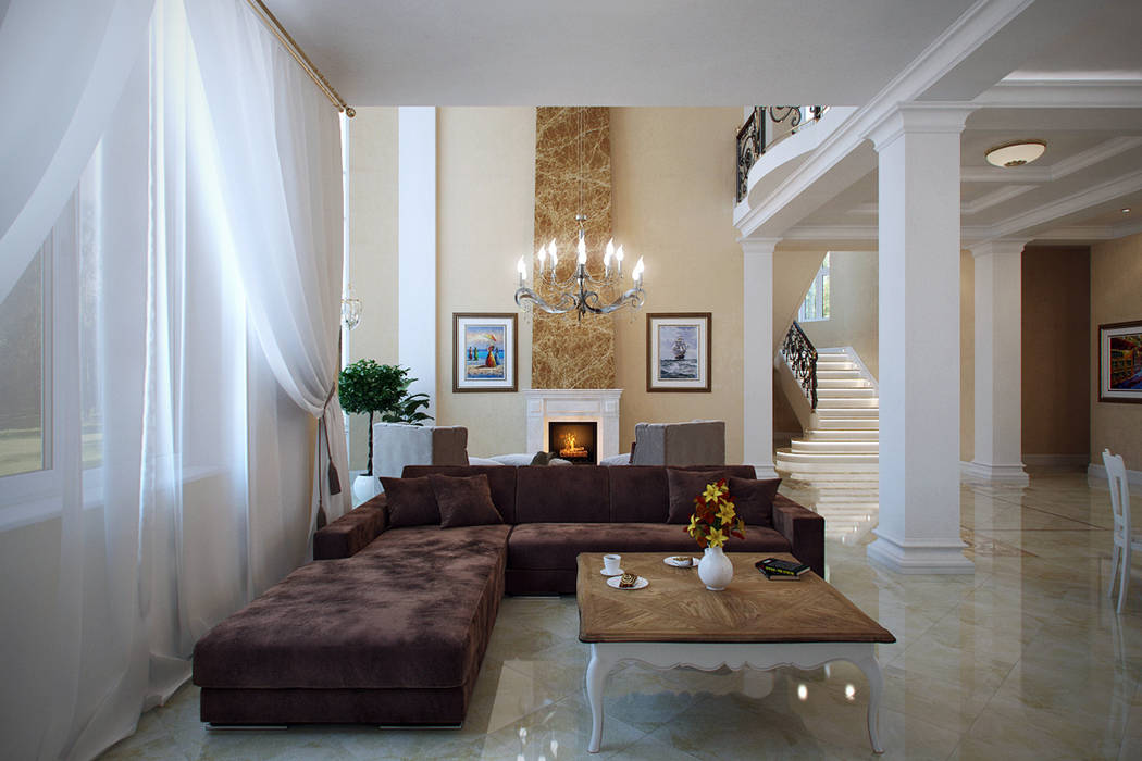 Сохраняя традиции, Студия интерьера "SENSE" Студия интерьера 'SENSE' Classic style living room