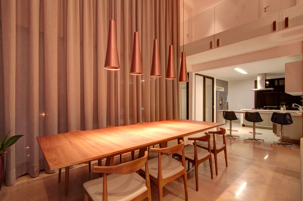 Residência TF ÓBVIO: escritório de arquitetura Salas de jantar modernas