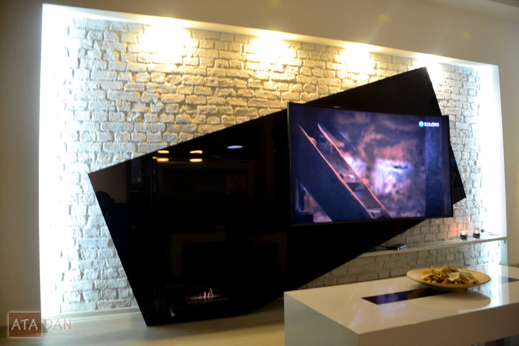 İç Mekan Tasarım ve Uygulama Projesi, ROAS Mimarlık ROAS Mimarlık Modern living room TV stands & cabinets