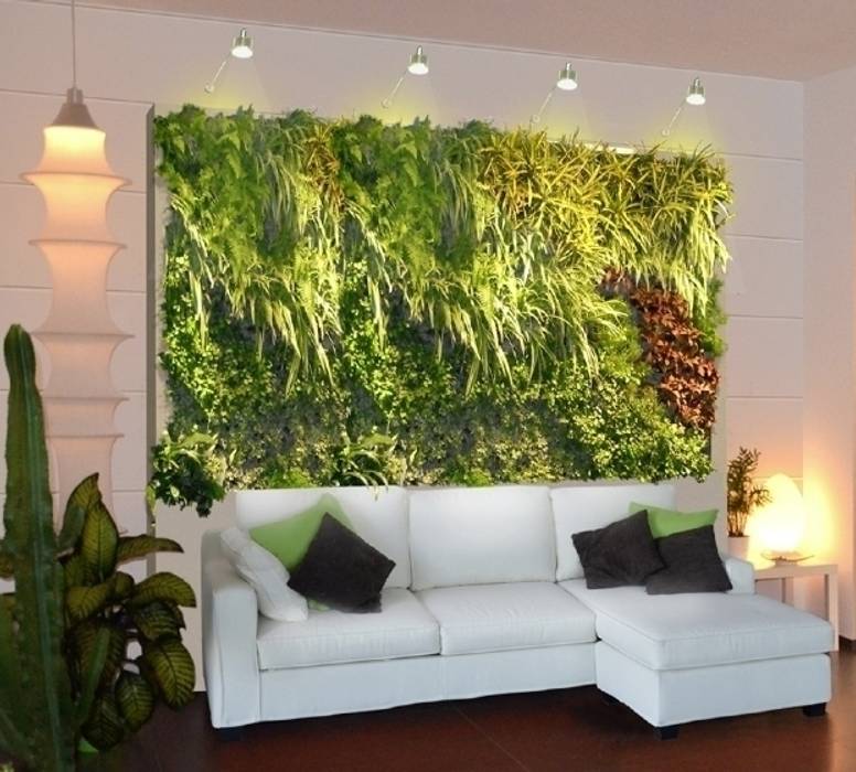 Living Room, Dotto Francesco consulting Green Dotto Francesco consulting Green Interior garden Interior landscaping