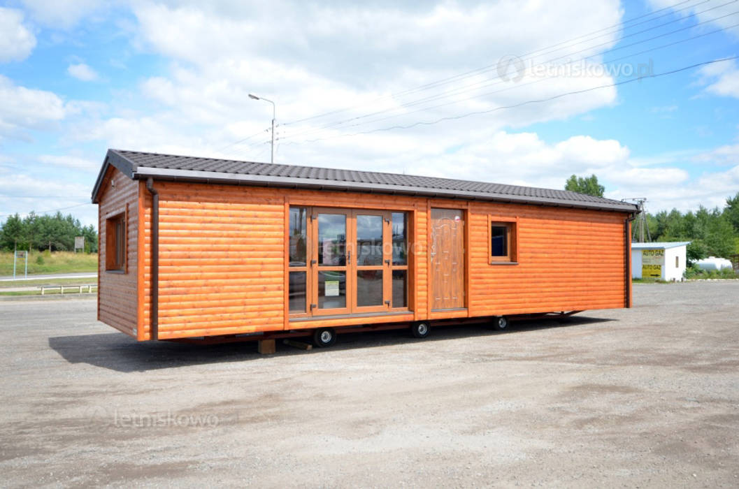 Domki mobilne 12x4m w różnych konfiguracjach, Letniskowo.pl Garkowski, Solka, Spółka Komandytowa Letniskowo.pl Garkowski, Solka, Spółka Komandytowa Prefabricated home Wood Wood effect