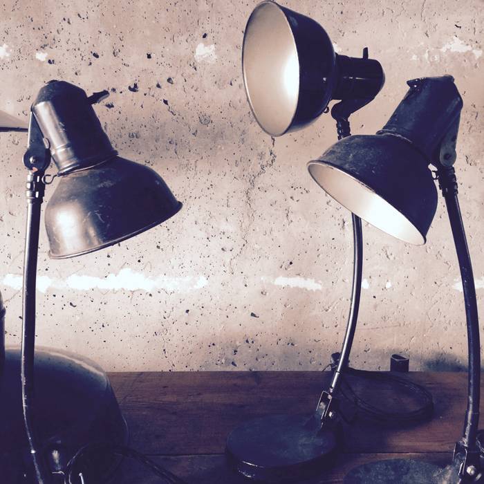 SIS Bauhaus Desk Lamp, black, 30's - 40's Urban Industrial Industriale Arbeitszimmer Metall Beleuchtungen