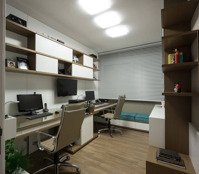 HOME OFFICE 01, Pura!Arquitetura Pura!Arquitetura Modern study/office
