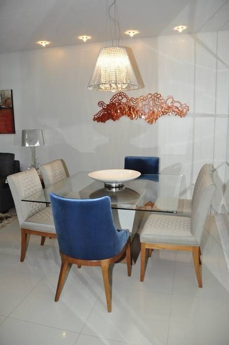Apartamento Machacalis 2, Lívia Bonfim Designer de Interiores Lívia Bonfim Designer de Interiores Salas de jantar modernas Mesas