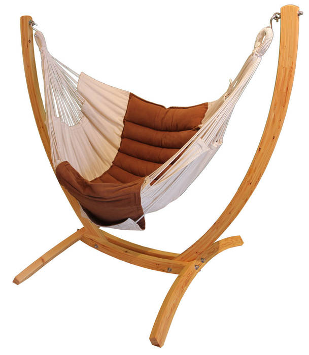 Wooden Arc Hanging Chair Stand, Maranon World of Hammocks Maranon World of Hammocks Modern garden Furniture