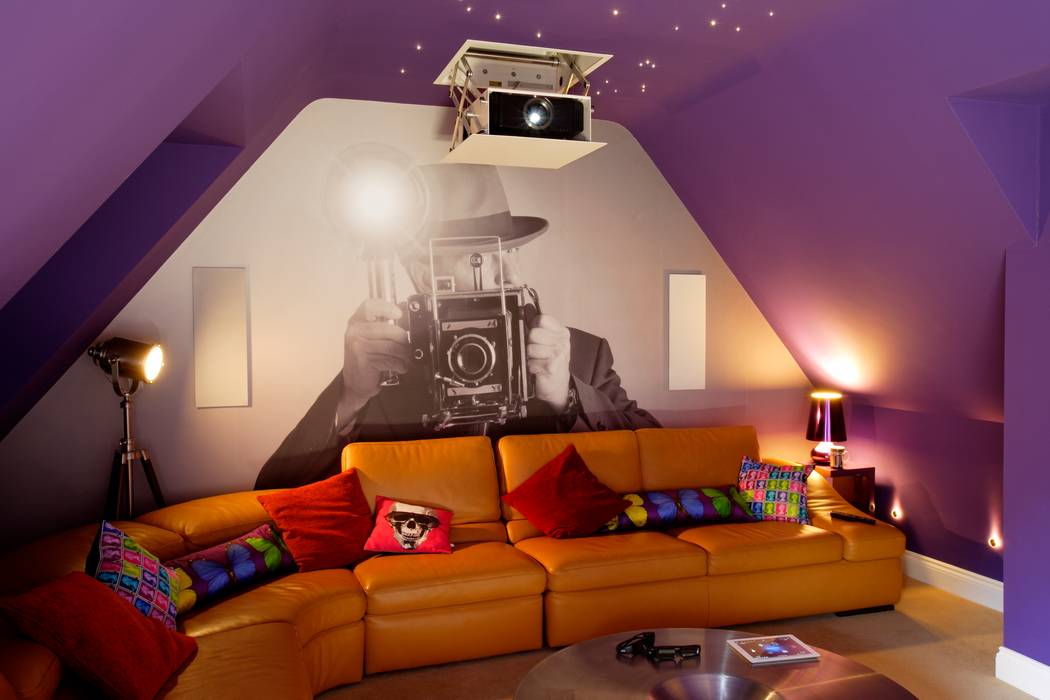 Incredible Loft Cinema Conversion, New Wave AV New Wave AV Modern Media Room