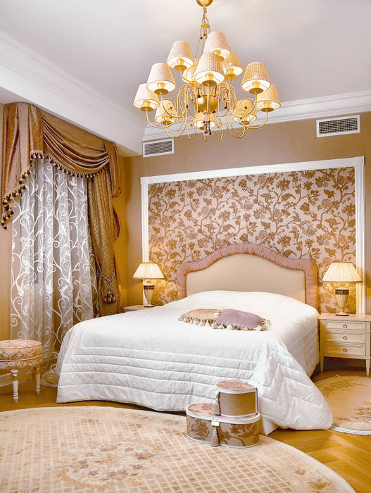 Цвета чайной розы D&T Architects Спальня в классическом стиле