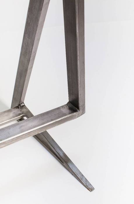 Steel and leather bar stool NordLoft - Industrial Design Ruang Keluarga Gaya Industrial Stools & chairs
