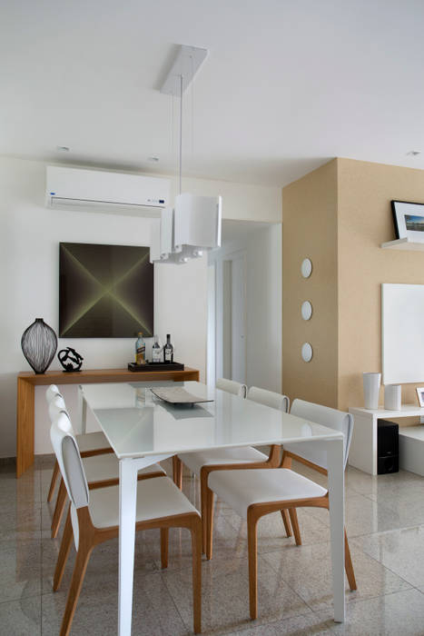 Wallpaper Apartamento Praia Salas De Jantar Modernas Por Carolina Mendonca HD