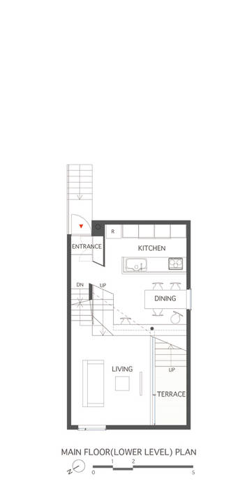 赤塚の住宅, アトリエハコ建築設計事務所／atelier HAKO architects: アトリエハコ建築設計事務所／atelier HAKO architectsが手掛けた現代のです。,モダン